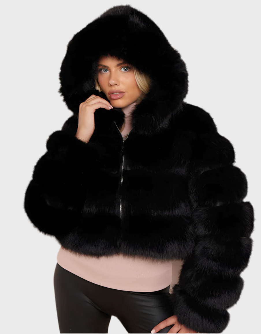 Veste Fourrure à Capuche - Lasourcedustyle