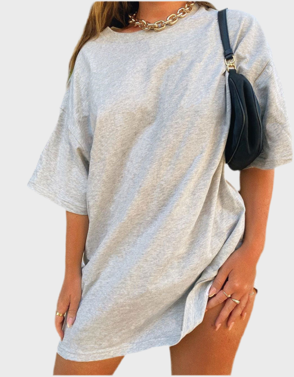 T-shirt Oversize Gris - Lasourcedustyle