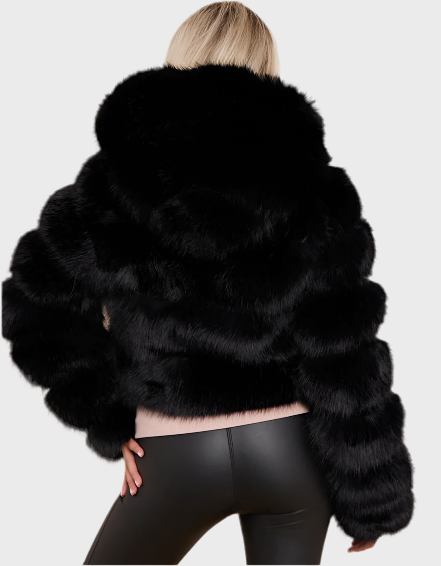 Veste Fourrure à Capuche - Lasourcedustyle