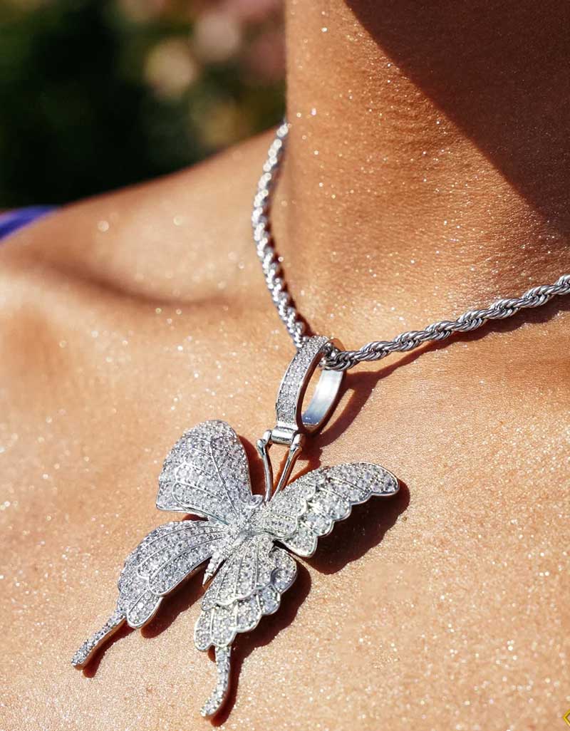 Collier Papillon Diamant - Lasourcedustyle