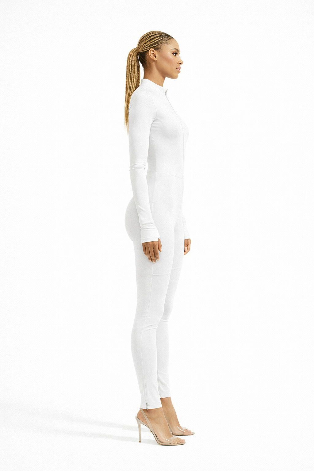 Fatale — Combinaison blanche ajustée