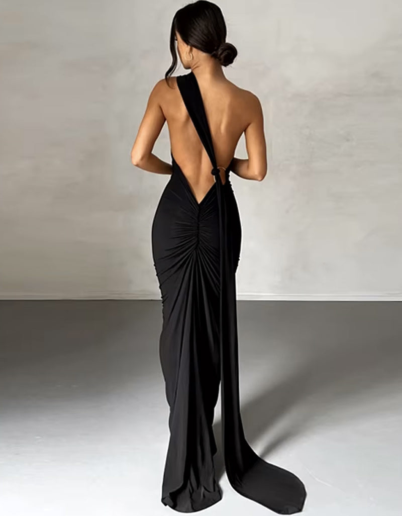 Robe Dos Nu Amber Noire