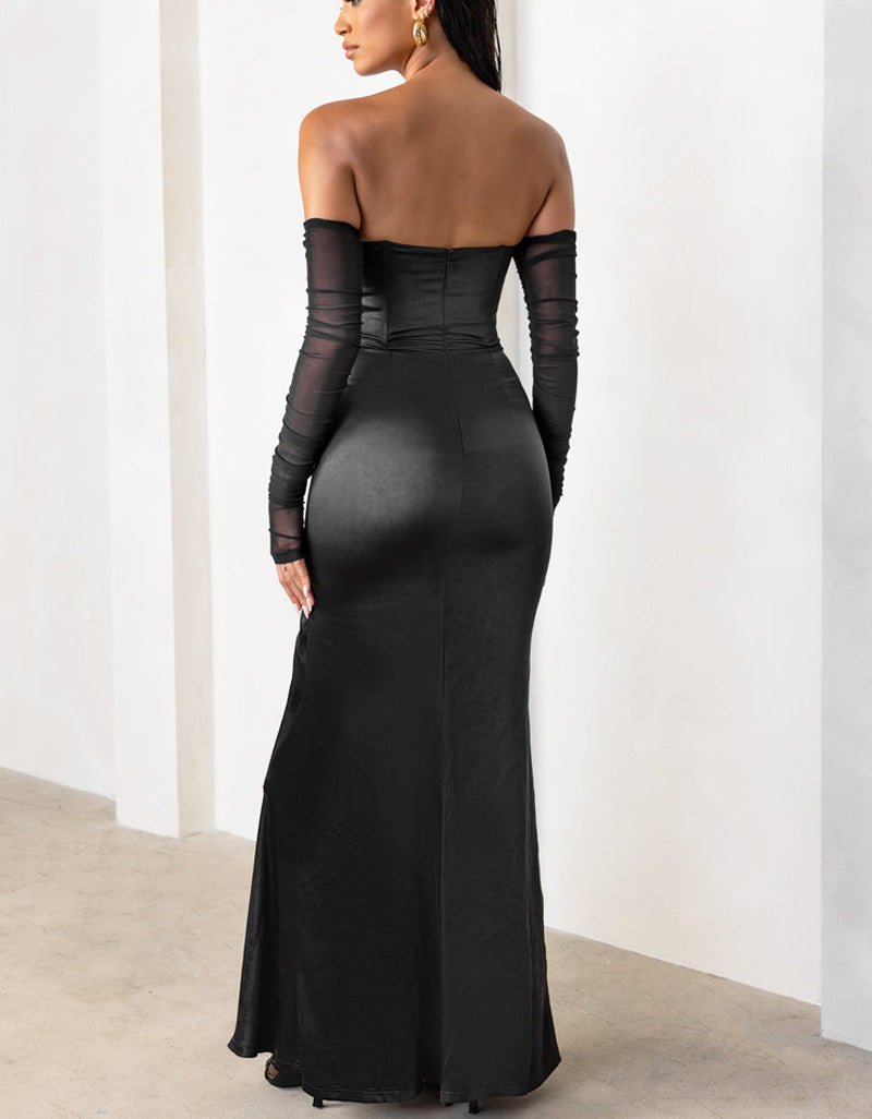 Robe de soirée en Satin Gala - Lasourcedustyle