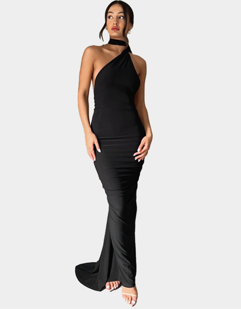 Robe Dos Nu Amber Noire