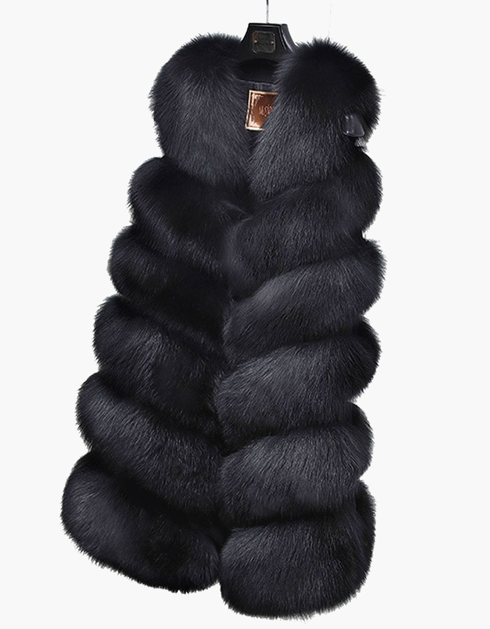 Gilet Fourrure Mila Noir - Lasourcedustyle