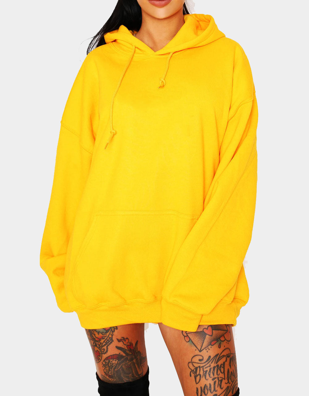 Sweat à Capuche Jaune - Lasourcedustyle