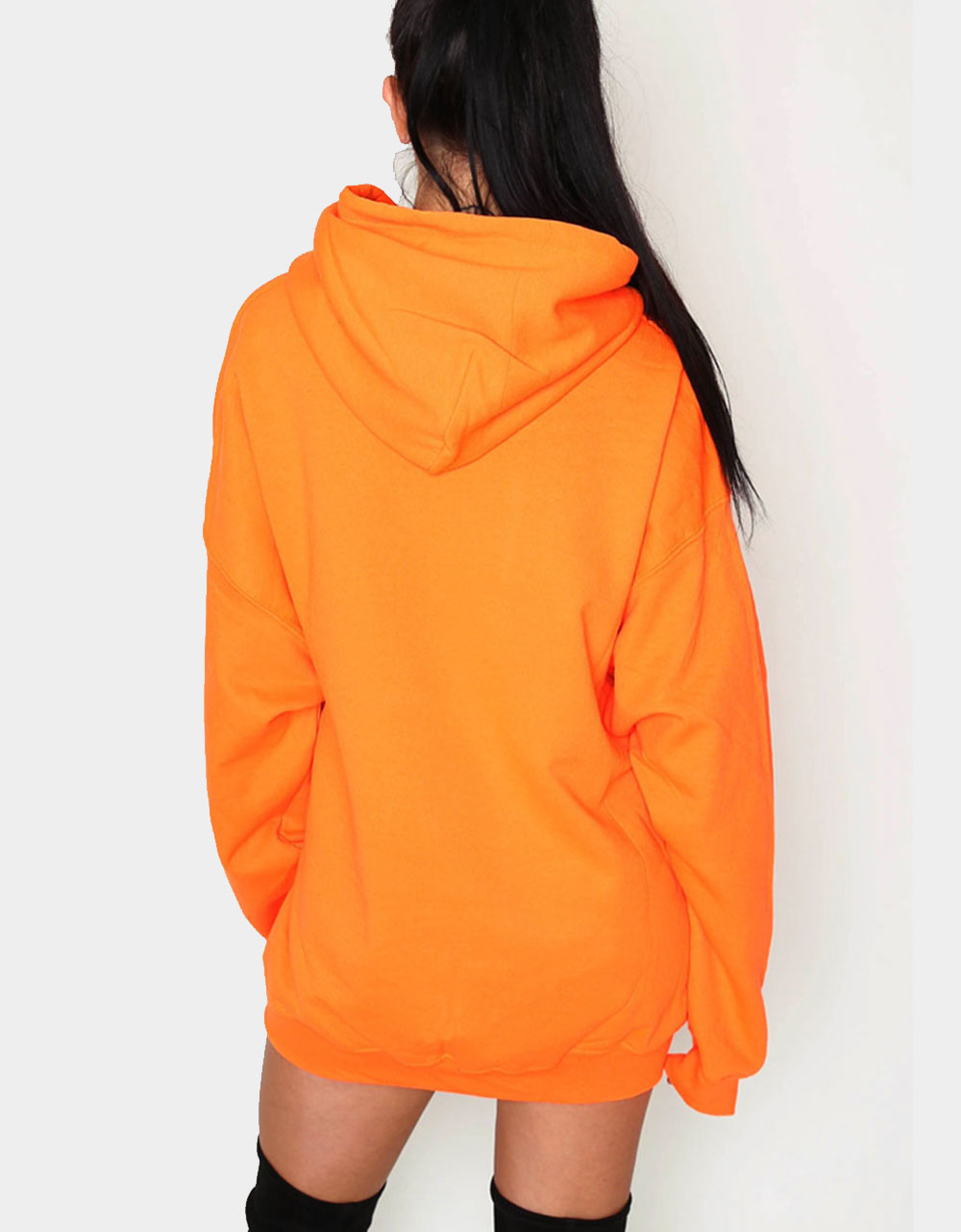 Sweat à Capuche Orange Neon - Lasourcedustyle