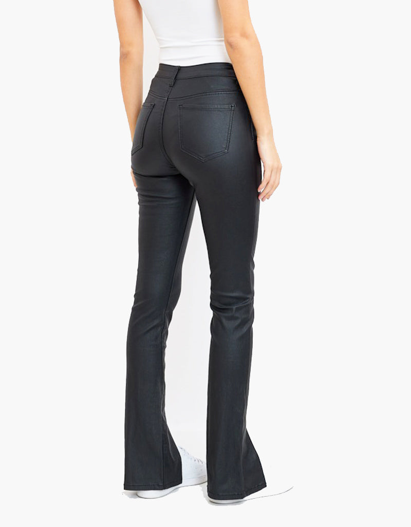 Jeans Cuir Evasé Lesly - Lasourcedustyle