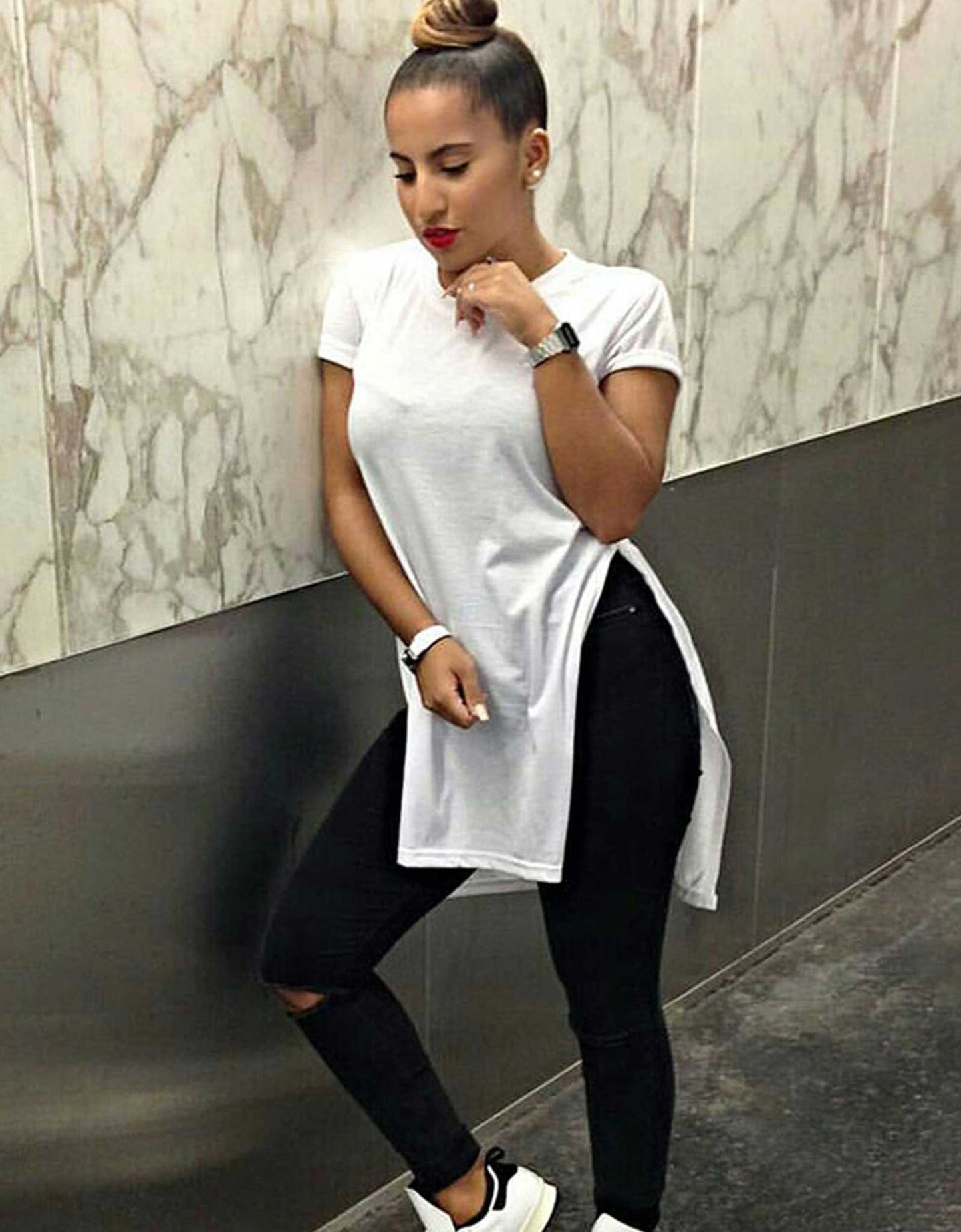 T-shirt fendu Elsa - Lasourcedustyle