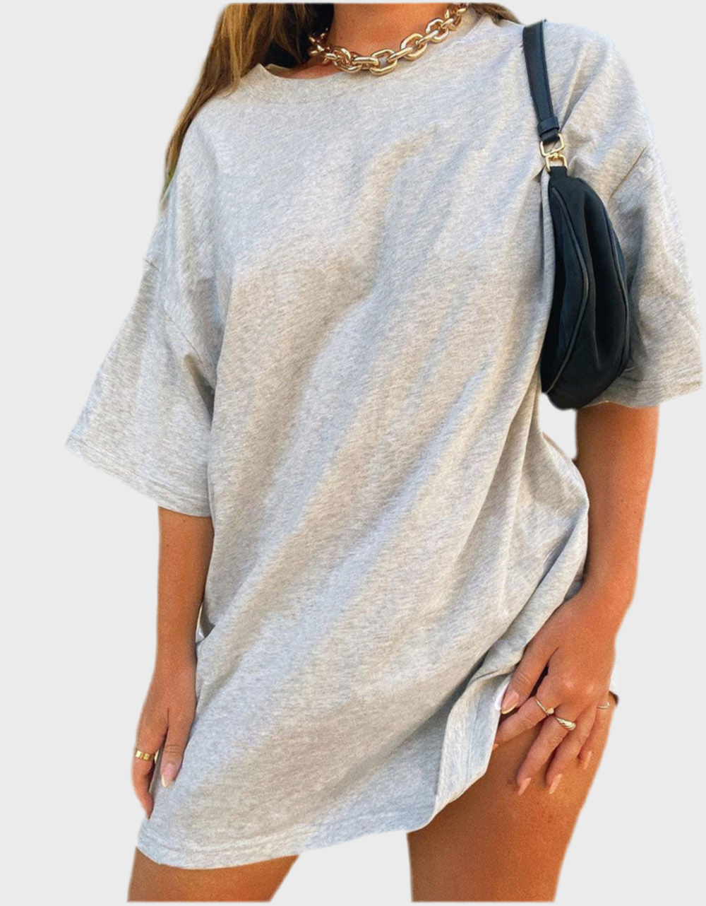 Simple - Gray Oversize T-shirt