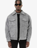 Blouson Zipé Gris - Lasourcedustyle
