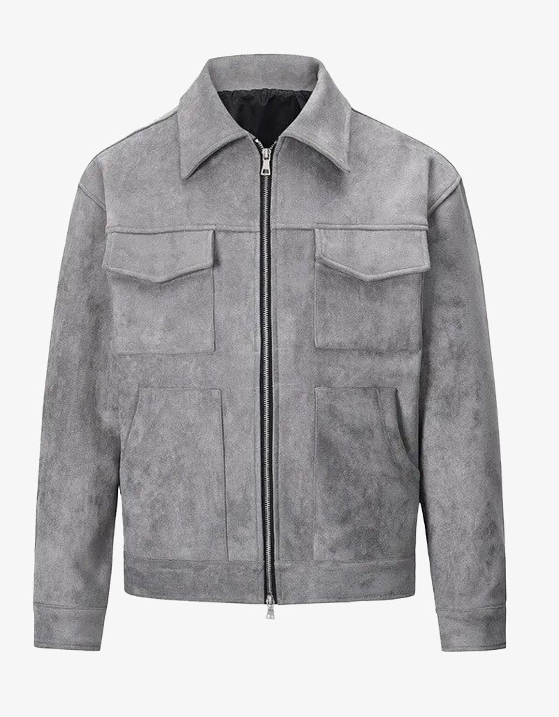 Blouson Zipé Gris - Lasourcedustyle