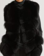 Gilet Fourrure Mila Noir - Lasourcedustyle
