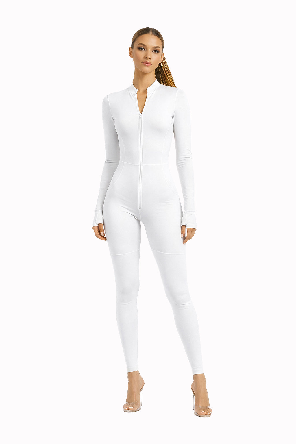 Fatale — Combinaison blanche ajustée