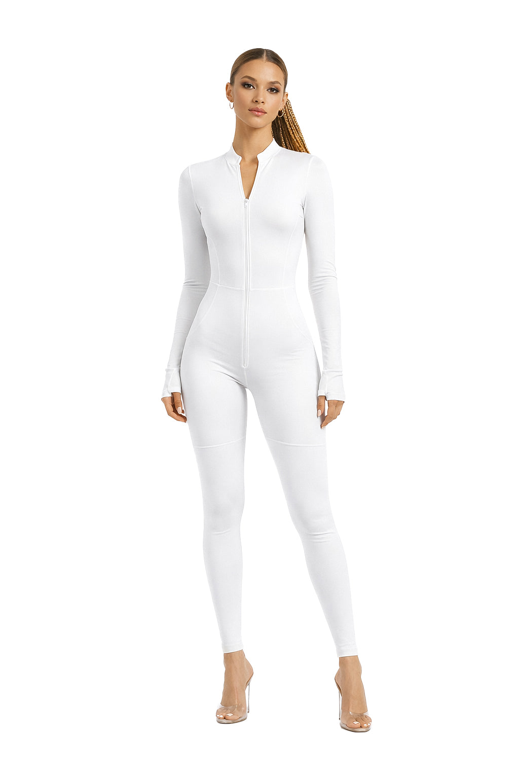 Fatale — Combinaison blanche ajustée