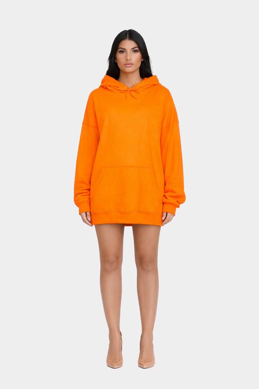 Sweat à Capuche Orange Neon