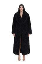 Astra Plush Long Black Coat