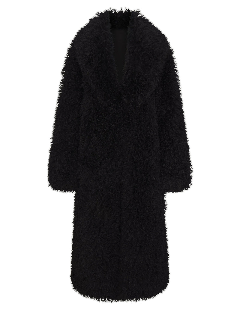 Astra — Manteau long fourrure mongolian