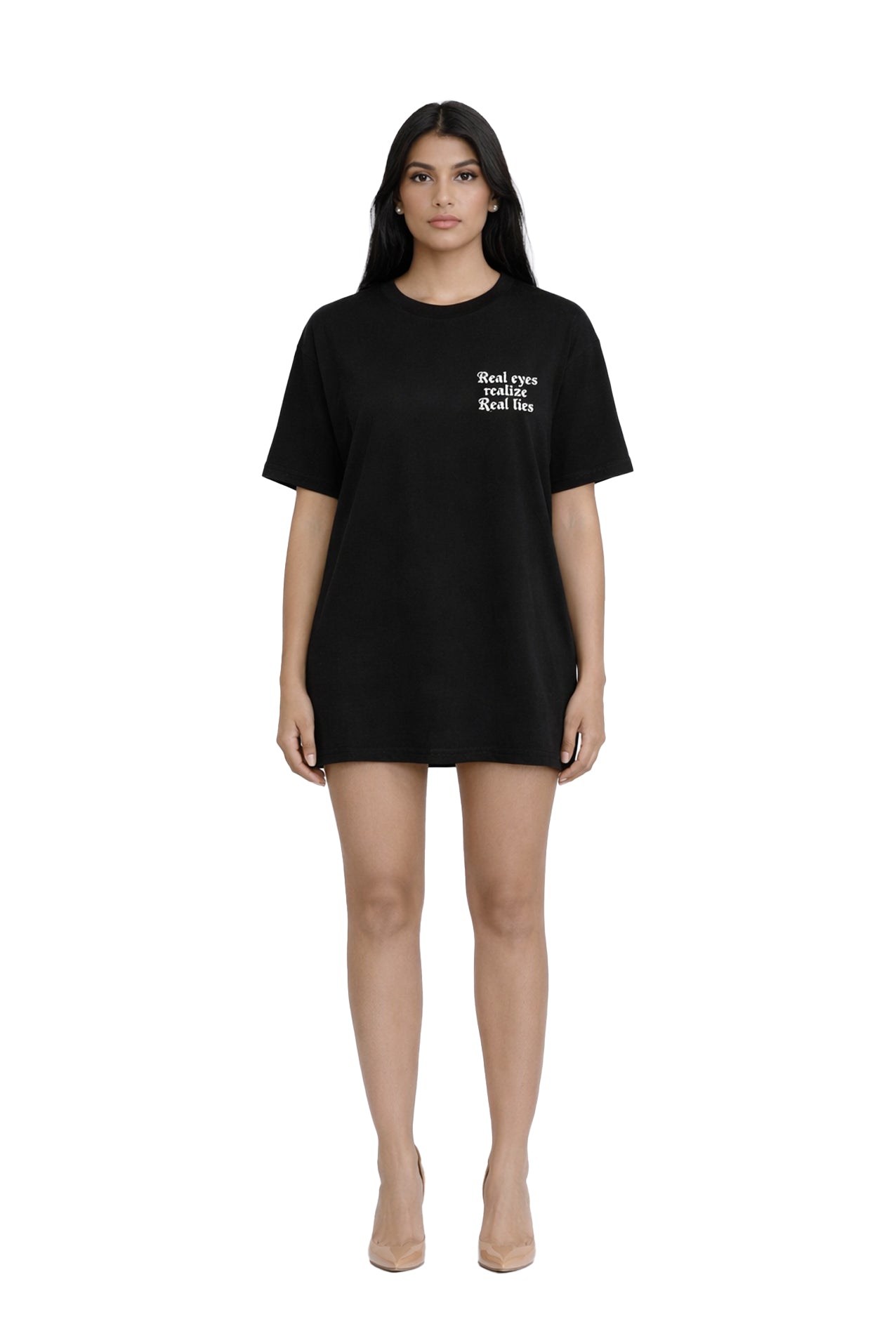 T-shirt Real Lies — Noir