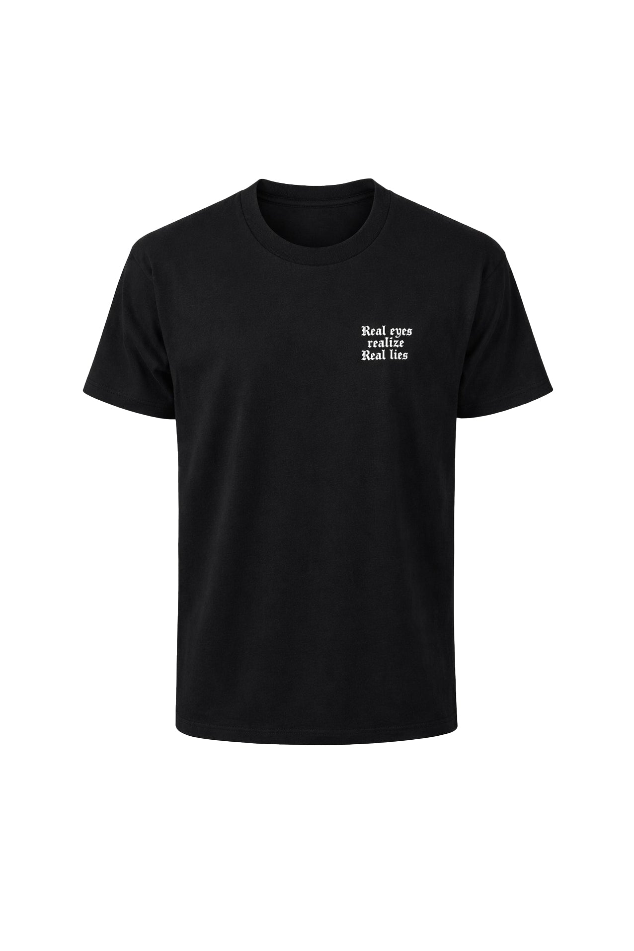 T-shirt Real Lies — Noir