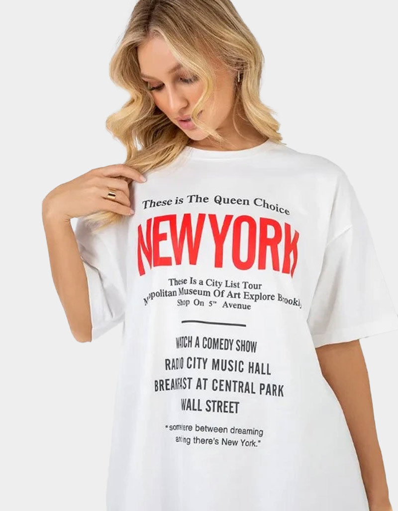 T-shirt New York Blanc