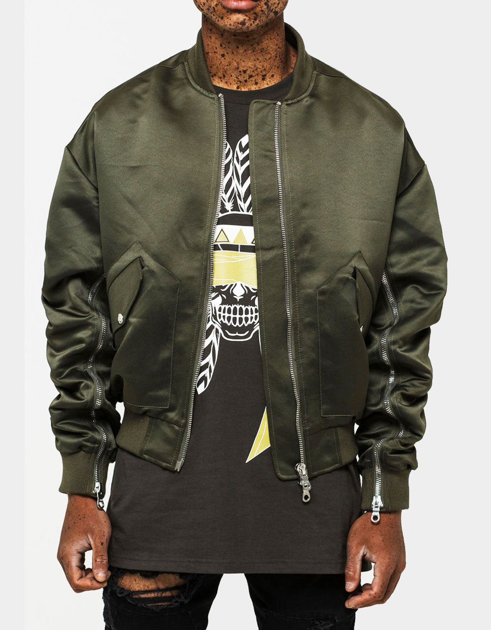 Pluton - Bomber Zipper Kaki - Lasourcedustyle