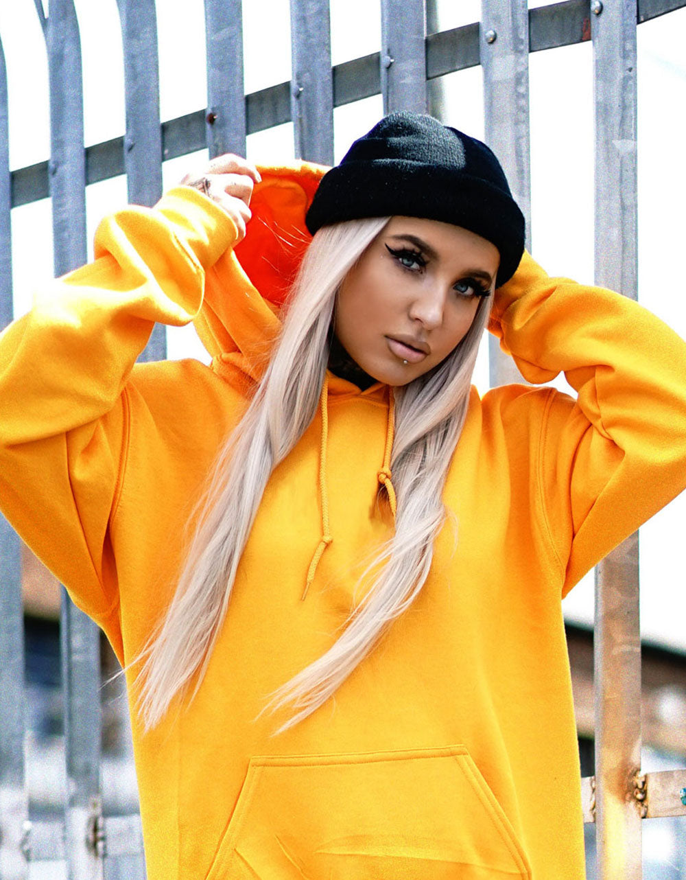 Yellow clearance hoodie oversized