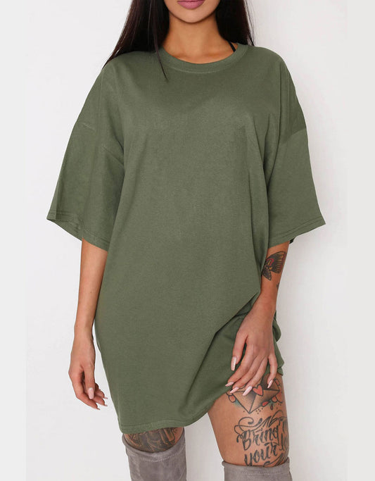Simple - T-shirt Oversize Olive - Lasourcedustyle